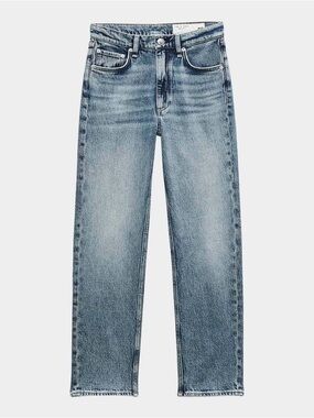 Women RAG & BONE Harlow Mid rise Amity Wash Ankle Straight Jeans Classic Chic